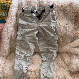 North Face convertible backpacking pants (to shorts.)
